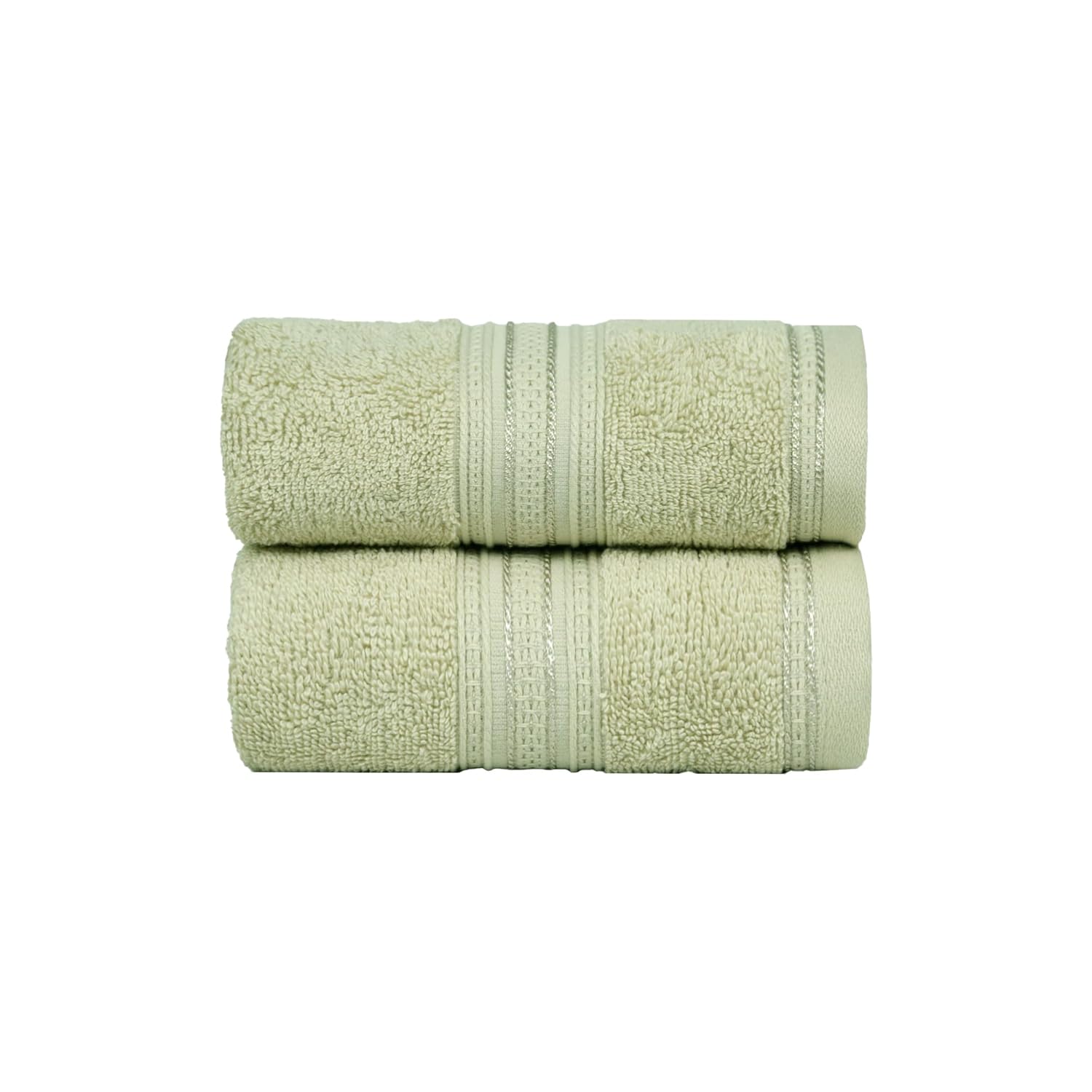 CLASSIC HAND TOWEL Set, 100% Cotton, 525 GSM, Super Soft NATURE GREEN (40 cm × 60 cm)